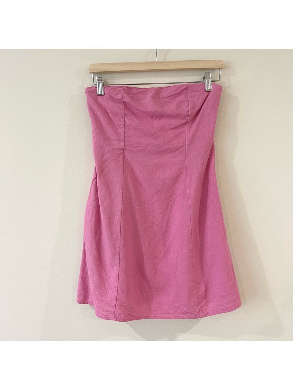 Old Navy Linen Blend Pink Strapless Mini Dress Women's size XS